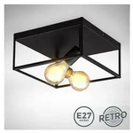 B.K.Licht Deckenleuchte Deckenlampe E27 Retro Schwarz Industrial - BKL1428, ohne