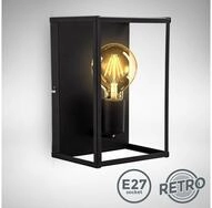 B.K.Licht Wandleuchte Wandlampe E27 60W Metall Schwarz - BKL1429, ohne...