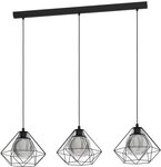 EGLO H&auml;ngeleuchte VERNHAM Pendellampe, Stahl und Glas, E27, IP20,...
