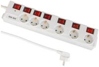FeinTech MD000652 Steckdosenleiste 6-fach (separate Ein- / Ausschalter,