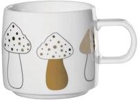 ASA SELECTION Becher Xmas Pilz I Henkelbecher weiss 0,35 l, Porzellan