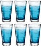 LEONARDO Longdrinkglas VARIO STRUTTURA, 6-tlg., Glas, 280 ml, 6-teilig