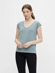 pieces Kurzarmshirt PCKAMALA TEE NOOS BC Materialmix, regular fit