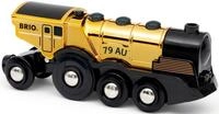 BRIO&reg; Spielzeugeisenbahn-Lokomotive Goldene Batterielok mit Licht und Sound 1...