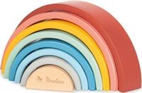 Pinolino&reg; Stapelspielzeug Holz-Regenbogen Ruby, (8-tlg), Made in Europe