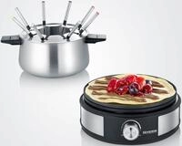 Severin Elektro-Fondue FO2471, 1,4 l, mit Cr&ecirc;pesfunktion
