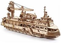 UGEARS 3D-Puzzle 3D-Puzzle Forschungsdampfer 575 Teile, Puzzleteile