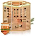 Artsauna Infrarotkabine Kiruna150 Dual Technologie, f&uuml;r 3 Personen, Hemlock-Holz,