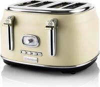 Westinghouse Toaster Retro-Serie 4-Scheiben 1750 W mit Br&ouml;tchenaufsatz, 4 kurze