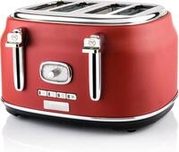 Westinghouse Toaster Retro-Serie 4-Scheiben 1750 W mit Br&ouml;tchenaufsatz, 4 kurze