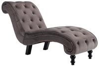 vidaXL Chaiselongue, Liegesofa Grau Samt
