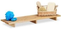 relaxdays Badewannenablage Bambus 70 cm