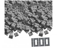 SIMBA Blox 1000 4er Spielbausteine, Grau, im Karton, Klemmbausteine,