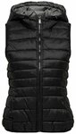 ONLY Steppweste ONLNEWTAHOE HOOD WAISTCOAT OTW NOOS Kunstfaser schwarz L (40)