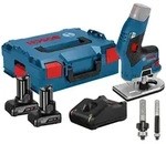 BOSCH Kantenfr&auml;ser Bosch Akku-Kantenfr&auml;se GKF 12V-8 12 V / 2x 4,0 Ah Akku +