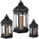 relaxdays Windlicht 3er Laternen Set Metall