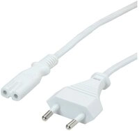 VALUE Value 19.99.2091 Strom Netzkabel Wei&szlig; 3.00 m Netzkabel, (300.00 cm)