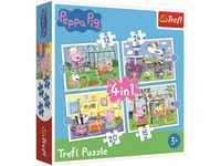 Trefl Handgelenkstütze Trefl 34359 Puzzle 4 in 1 Peppa Pig - 12, 15, 20, 24...