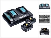 Makita Power Source Kit 18 V mit 2x BL 1860 B Akku 6,0 Ah + DC 18 RD Doppell
