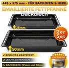 ICQN Backblech 445 x 375 x 25 und 50 mm, Emaille, (2-St), Passend f&uuml;r Whirlpool,