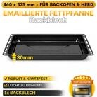 ICQN Backblech 460 x 370 x 30 mm Tief, Fettpfanne f&uuml;r Backofen und Herd, Emaille,