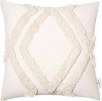 TOM TAILOR HOME Dekokissen Fluffy Rhomus, mit aufgesetzten, fluffigen Rautenmotiv,