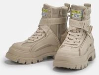 Buffalo "Aspha Com1 Vegan" Schn&uuml;rstiefelette, Plateauboots mit Innen-Rei&szlig;verschluss