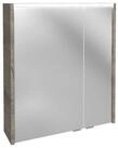 FACKELMANN Badezimmerspiegelschrank LED Spiegelschrank DV 60 cm breit, Braun hell
