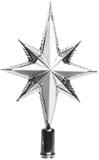 Kaemingk Christbaumspitze, Christbaumspitze Stern 25cm Kunststoff, silber