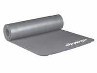 relaxdays Yogamatte Yogamatte 1 cm dick einfarbig, Grau grau|weiß