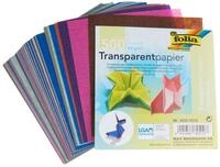Folia Bastelkartonpapier Transparentpapier Faltbl&auml;tter 42g/m2, 10 x 10 cm, 10