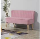HOMCOM 2-Sitzer Sofa Loveseat mit Leinen-Optik f&uuml;r Schlafzimmer 117x56,5x77cm, Couch