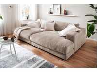 Kawola Big Sofa Madeline Cord (290x86 x170cm) taupe