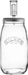 KILNER Fermentationsglas, Glas, Keramik, Silikon, (1-tlg), zum Fermentieren, 3 Liter,