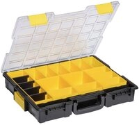 Allit Sortimentskasten sw, Profi-Kleinteilekoffer m.Clips. PP, PS 19 F&auml;cher, 4