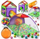 KIDUKU Spielzelt Kinderspielzelt B&auml;llebad Pop Up + Krabbeltunnel + 200 B&auml;lle +
