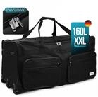 monzana Reisetasche Leonardo, mit Rollen 160L Trolley Teleskopgriff Schwarz Gro&szlig; XXL