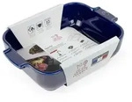 PEUGEOT Auflaufform APPOLIA Keramik 25cm Rechteckig Blau Ofen Sp&uuml;lmasc,...