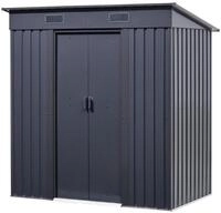 Floraworld Ger&auml;tehaus, Mit Pultdach 238 x 132 x 174/196 cm anthrazit