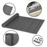 Ribelli Balkonsichtschutz Zaunsichtschutz PVC ca. 1 x 5m anthrazit grau 0.40 cm...