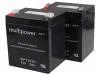 Multipower Blei Akkueinsatz passend für Maxi Sky 600 Lifter 2x12 Volt 5,0 Ah -...