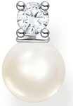 THOMAS SABO Single-Ohrstecker Perle mit wei&szlig;em Stein, mit Zirkonia (synth) - mit