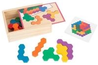 Small Foot Puzzle Lernspiel Holzpuzzle Hexagon, Puzzleteile