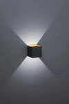 TRIO Leuchten LED Wandleuchte Louis, LED fest integriert, Warmwei&szlig;, schwarz mit