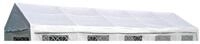 DEGAMO Pavillon-Ersatzdach PALMA, f&uuml;r Zelt 4x10 Meter, PVC weiss 480g/m&sup2;, mit