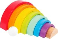 Small Foot Stapelspielzeug Holzbausteine, Gro&szlig;er Regenbogen