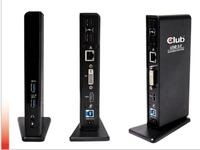 CLUB3D SenseVision USB 3.0 Dual Display Docking Station Smartphone-Ladeger&auml;t