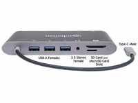 MANHATTAN Laptop-Dockingstation SuperSpeed USB-C® 7-in-1-Dockingstation, inkl.