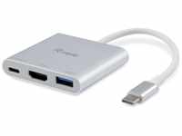 Equip EQUIP USB-C St -> HDMI-/USB-A-Bu PD-Adapter 0.15cm weiß Computer-Kabel