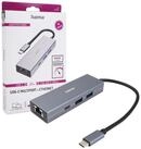 Hama USB-C USB-Hub Type-C 3.2 Ethernet Adapter ALU USB-Adapter USB-C zu USB-C, USB-A,